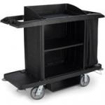 View: Rubbermaid FG6189BLA Executive Full Size Housekeeping Cart 